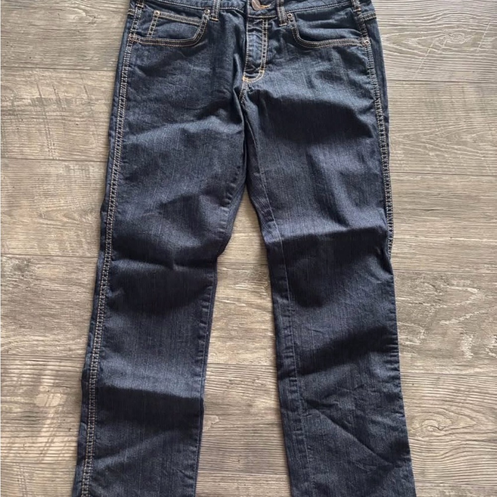 Wrangler Rockville Dark Indigo Jeans with Contrast Stitching